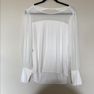 Mesh long sleeve designer T-shirt